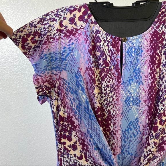 C.Wonder Christian Siriano Women’s Purple Hi-Low Printed Dress Size M - Picture 6 of 12